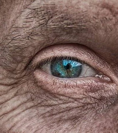 upclose view of a man's eye